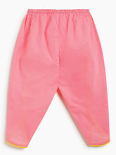 Load image into Gallery viewer, Campana Girls Asmi Pure Cotton Floral Print Kurta with Dhoti Pants Set - White & Pink