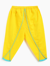 Load image into Gallery viewer, Campana Girls Asmi Pure Cotton Floral Blockprint Kurta with Dhoti Pants Set - Turquoise & Yellow
