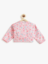 Load image into Gallery viewer, Campana Girls Koel Lehenga Choli with Dupatta Set - Lotus Print - Pink