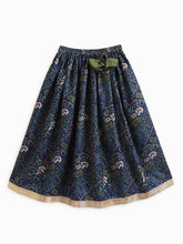Load image into Gallery viewer, Campana Girls Koel Lehenga Choli with Dupatta Set - Divine Forest Print - Navy Blue
