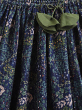 Load image into Gallery viewer, Campana Girls Koel Lehenga Choli with Dupatta Set - Divine Forest Print - Navy Blue