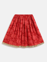 Load image into Gallery viewer, Campana Girls Koel Pure Cotton Lehenga Set - Floral Print - Red