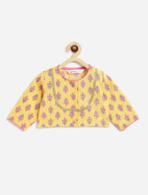 Load image into Gallery viewer, Campana Girls Koel Lehenga Set - Kanthawork with Floral Print - Yellow