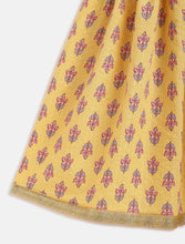 Load image into Gallery viewer, Campana Girls Koel Lehenga Set - Kanthawork with Floral Print - Yellow