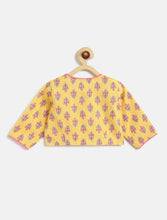 Load image into Gallery viewer, Campana Girls Koel Lehenga Set - Kanthawork with Floral Print - Yellow