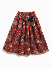 Load image into Gallery viewer, Campana Girls Koel Lehenga Set - Kanthawork on Floral Jaal - Maroon