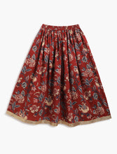 Load image into Gallery viewer, Campana Girls Koel Lehenga Set - Kanthawork on Floral Jaal - Maroon