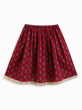Load image into Gallery viewer, Campana Girls Koel Pure Cotton Floral Print Lehenga Set - Maroon