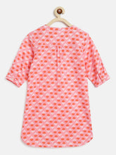 Load image into Gallery viewer, Campana Girls Urvashi Kurta - Block Print Genda Phool - Pink