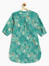Load image into Gallery viewer, Campana Girls Urvashi Kurta - Dream Garden Print - Sea Green