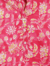 Load image into Gallery viewer, Campana Girls Urvashi Kurta - Seamless Floral Print - Magenta