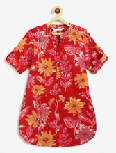 Load image into Gallery viewer, Campana Girls Urvashi Kurta - Soft Floral Print - Maroon