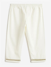 Load image into Gallery viewer, Campana Girls Revathi Pure Cotton Kurta Pants Set - Kantha Blockprint - Peach & White