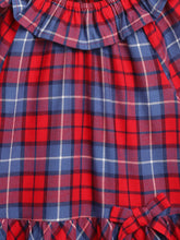 Load image into Gallery viewer, Campana Girls Chloe Full Sleeve Dress - Checks - Red & Blue