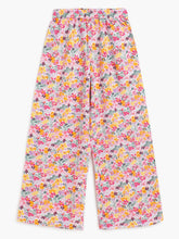 Load image into Gallery viewer, Campana Girls Chelsea Ankle Length Culottes Trousers - Multi Floral Print - Pink