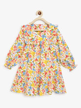 Load image into Gallery viewer, Campana Girls Rachel Frilled Yoke Dress - Floral Print - Multicolour