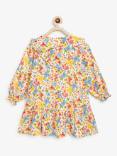 Load image into Gallery viewer, Campana Girls Rachel Frilled Yoke Dress - Floral Print - Multicolour