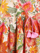 Load image into Gallery viewer, Campana Girls Nihira Flared Kurti - Bold Floral Print - Off White & Multi