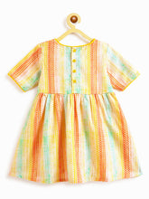 Load image into Gallery viewer, Campana Girls Nihira Sequin Embroidered & Printed Kurti Pants Set - Multicolour & Yellow