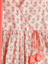 Load image into Gallery viewer, Campana Girls Nihira Sharara Set with Dupatta - Floral Print - Peach