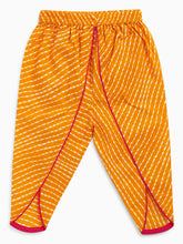 Load image into Gallery viewer, Campana Girls Himani Kurta with Dhoti Pants - Paisley Block Print - Blue & Yellow