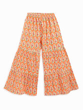 Load image into Gallery viewer, Campana Girls Roshini Sharara Set - Paisley Blockprint - Peach
