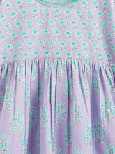Load image into Gallery viewer, Campana Girls Ragini Kurta with Afghani Pants & Dupatta - Purple & Sea Green
