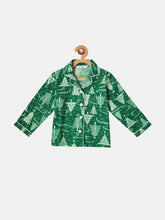 Load image into Gallery viewer, Campana Kids Brushed Cotton Full Sleeves Printed Nightsuit - Green