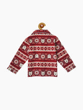 Load image into Gallery viewer, Campana Kids Brushed Cotton Printed Full Sleeves Nightsuit - Red