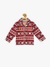 Load image into Gallery viewer, Campana Kids Brushed Cotton Printed Full Sleeves Nightsuit - Red