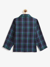 Load image into Gallery viewer, Campana Kids Full Sleeves Nightsuit - Plaid Checks - Navy, Blue & Green