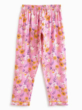 Load image into Gallery viewer, Campana Girls Full Sleeves Floral Printed Nightsuit - Pink & Orange