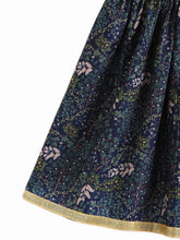 Load image into Gallery viewer, Campana Girls Heera Lehenga Choli with Dupatta Set - Divine Forest Print - Navy Blue