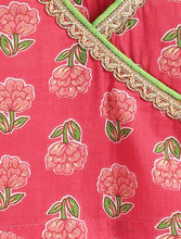Load image into Gallery viewer, Campana Girls Heera Lehenga Set - Floral Print - Pink