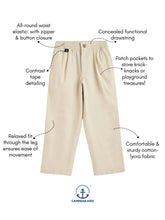 Load image into Gallery viewer, Campana Boys Hugo Cotton-Lycra Relax Fit Pants - Beige