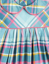 Load image into Gallery viewer, Campana Girls Callie Checked Dress With Collar - Blue & Pink