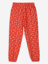 Load image into Gallery viewer, Campana Girls Ella Jogger Pants - Happy Floral Print - Red