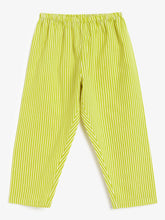 Load image into Gallery viewer, Campana Kids Appu Cotton Nightsuit - Dino Print - Off White & Lime Green