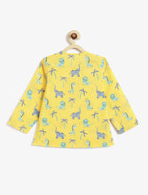 Load image into Gallery viewer, Campana Kids Appu Pure Cotton Nightsuit - Wild Animals Print - Yellow & Blue
