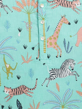 Load image into Gallery viewer, Campana Kids Appu Pure Cotton Nightsuit - Jungle Print - Blue & Peach