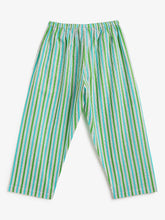 Load image into Gallery viewer, Campana Kids Appu Pure Cotton Floral Print Nightsuit - Blue & Green