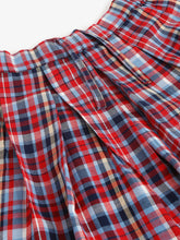 Load image into Gallery viewer, Campana Girls Fiona Pleated Skirt - Checks - Red & French Blue