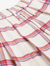 Load image into Gallery viewer, Campana Girls Fiona Pleated Skirt - Checks - Off White & Red