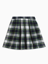 Load image into Gallery viewer, Campana Girls Fiona Pleated Skirt - Checks - Navy, White & Green