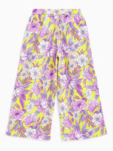 Load image into Gallery viewer, Campana Girls Mia Crop Top with Trousers Clothing Set - Tropical Floral Print - Yellow & Pink