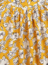 Load image into Gallery viewer, Campana Girls Mia Crop Top with Trousers Clothing Set - Flower Sketch Print - Yellow