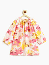 Load image into Gallery viewer, Campana Girls Nora Printed Rayon Top - Abstract Florals - Pink & Yellow