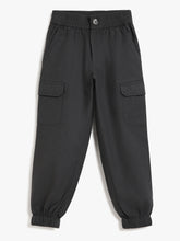 Load image into Gallery viewer, Campana Boys Travis Cotton-Lycra Cargo Joggers - Dark Grey