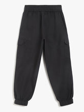 Load image into Gallery viewer, Campana Boys Travis Cotton-Lycra Cargo Joggers - Dark Grey