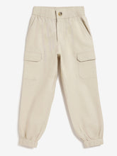 Load image into Gallery viewer, Campana Boys Travis Cotton-Lycra Cargo Joggers - Beige